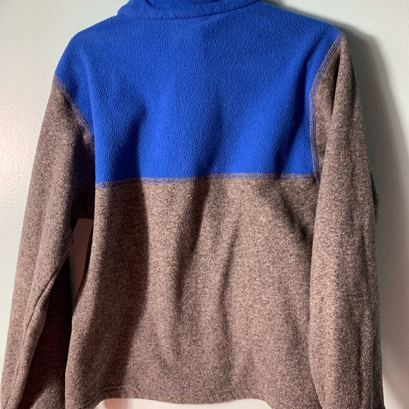 The North Face boys XS size 6 quarter zip pullover fleece blue and grey VGUC - Picture 3 of 7
